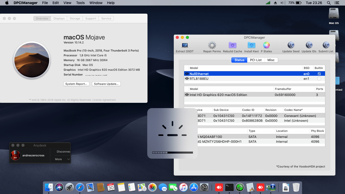 Succes Hackintosh macOS Mojave 10.14.4 Build 18E226 at Asus Vivobook S410UN